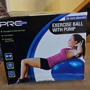 Blue Exercise Ball with Pump NIB